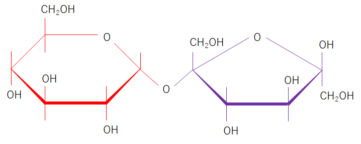 ショ糖化学構造式